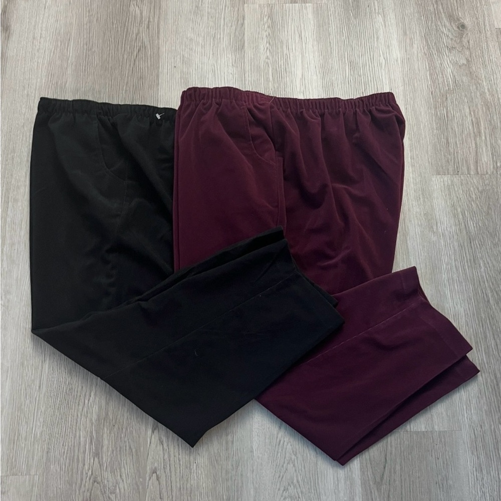 🔥222–2 Pairs of Alia Black and Burgundy Pants